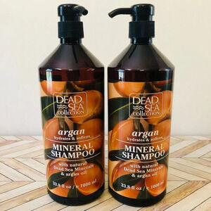 Dead Sea Collection 30.6oz Argan Oil Mineral Shampoo w/ Pump Set of 2